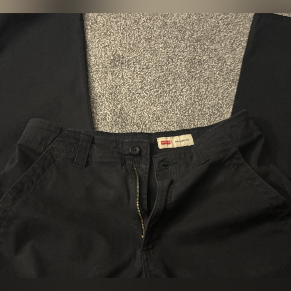 Wrangler Men's Relaxed Fit Cargo Pant W/ Stretch, Size: 30x 30. Black